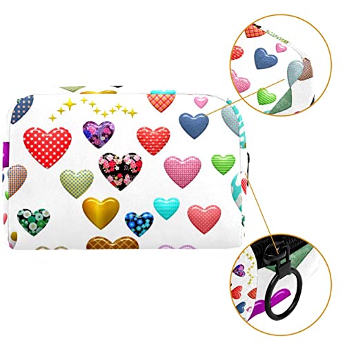 Љубов Срца Мала Торбичка За Шминка За Чанта Патување Козметичка Торба Пренослива Тоалетна Торба За Жени Девојки Подароци