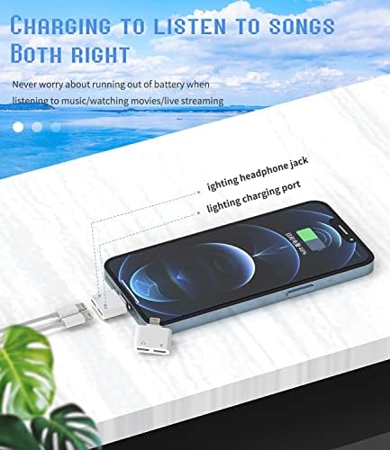 Iphone Слушалки Адаптер 2in1 Двојна Молња SplitterAudio Полнење Dongle Џек Адаптадор Para Earbud AUX Конвертор Apple MFI Сертифициран