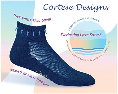 Женски атлетски удобни чорапи Кортески дизајнира црни точки од полкови