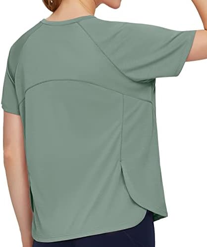 Оригинална женска маица за кратки ракави за кратки ракави Брзо суво трчање во теретани кошули Атлетски обични јога врвови