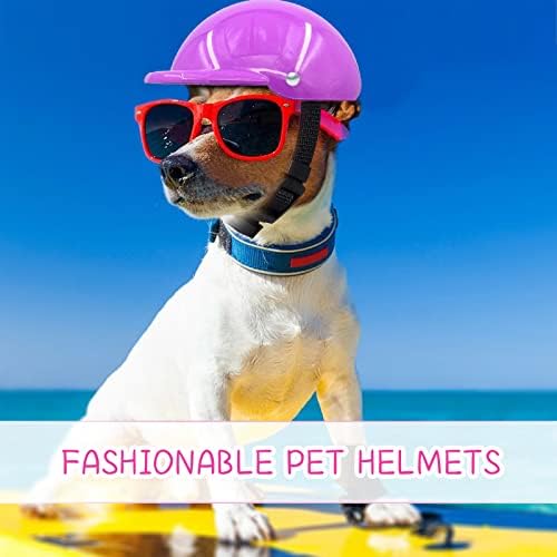Гугеливис домашно кучиња шлемот Доги Хардхат за домашни миленици Чивахуа мотоцикли велосипед на отворено заштитете ја главата засадување
