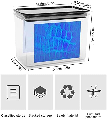 Контејнери за Складирање На Кожата на синиот Змеј Чиста Пластична Кутија Со Капаци Канти За Повеќекратна Употреба За Кујнски