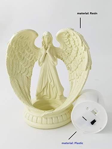 6.29 Мал молитвен ангел фигурински држач за држачи на свеќи крилја ангел безделен предводен свеќа дома свадба Божиќна црква крштевање