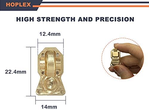 Hoplex Brass Diff Cover Тешка диференцијална обвивка на мостот Оска за надградба додатоци за 1/24 RC Crawler Axial SCX24 90081 Делови