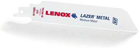 Lenox Tools-201706110R Lenox Tools Lazer Metal Cutting Rechating Saw Blade, Bi-Metal, 6-инчи, 10 TPI, 5/PK