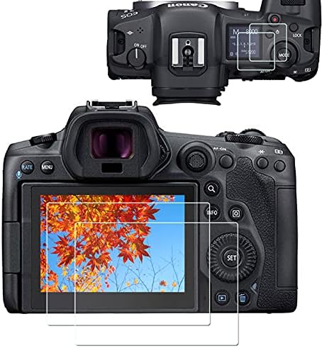 ZLMC Eos R5 Топ + Екран Заштитник, стакло екран заштитник За Canon R5 целосна рамка огледало камера, 0.3 mm 9H цврстина, гребење
