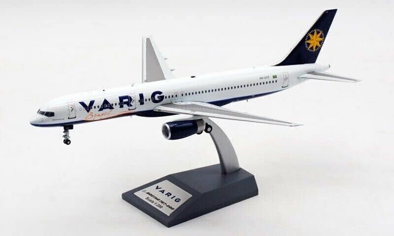 Inflate 200 Varig за Boeing 757-256 PP-VTT со Stand Limited Edition 1/200 Diecast Aircraft претходно изграден модел