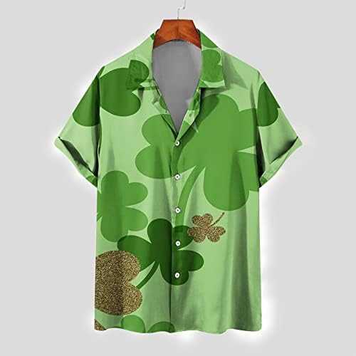 Маица за маица „Свети Патрикс“, мажи или женски ирски џемпер, обична екипа на вратот на екипажот на врвовите на шамаровите блузи спортски маички лето лето