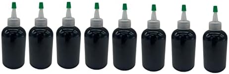 Природни фарми 4 мл црна Бостон БПА бесплатни шишиња - 8 пакувања со празни контејнери за полнење - Производи за чистење на есенцијални