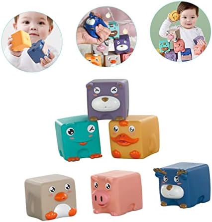 Toyvian 6pcs играчки за бања Облични играчки бебешки ракави топки PVC бебе жаба животинска топка