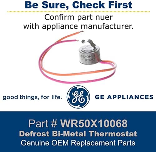 GE WR50X10068 Оригинален ОЕМ одбрана на Дво-металниот термостат за Фрижидерите GE