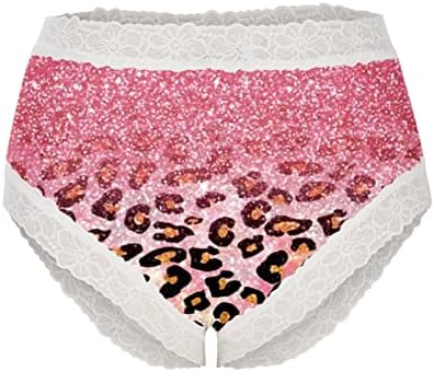 Секси чипка на женска чипка симпатична шема за печатење на необична облека за долна облека Беспрекорно бикини со средно половината