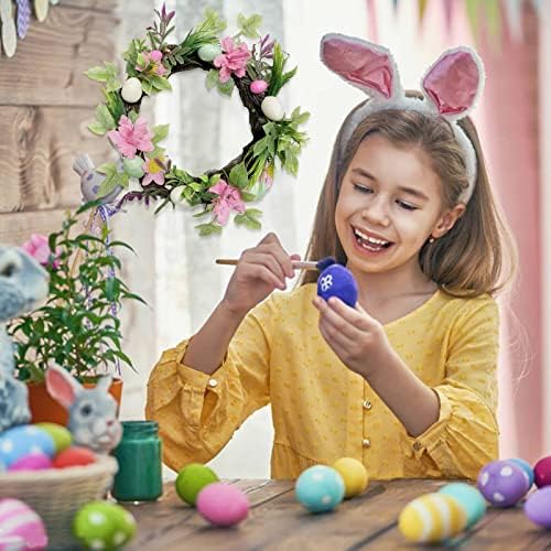 Вентински ден венци Велигденски венец пролет украсување симулација Велигден јајце пролетен венец фарма куќа декор wallид декор подарок