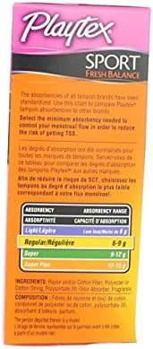 PlayTex Sport Fresh Balance Tampons Редовно апсорпција 16CT лесно миризливи