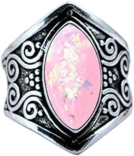 Женски свадбени прстени сребрени гроздобер панк нараквици во стил на нараквица природен прстен тајландски претерани прстени