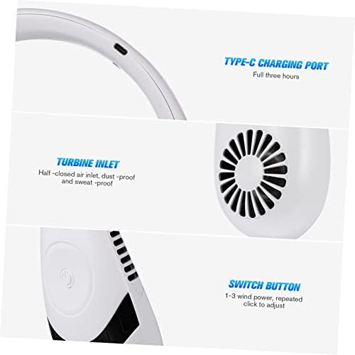 Doitool 2 парчиња преклопување на вентилаторот за преклопување на вентилаторот за преклопување на вентилаторот мал вентилатор бел апс