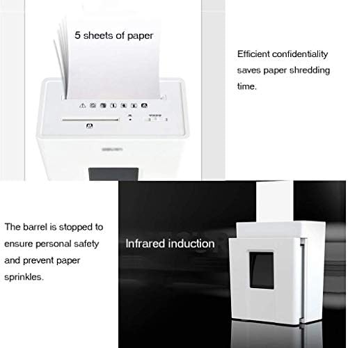 Стекнете крос-исечена хартија од хартија, 5 лим капацитет, 10 минути континуирана должност, ексклузивна хибридна технологија, бела