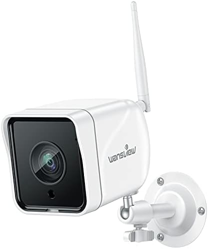 Безбедносна камера на отворено, Wansview 1080p Безжичен WiFi IP66 водоотпорен надзор домашна камера со откривање на движење, 2 -пат аудио,