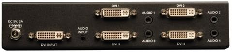Splitter 4-Port DVI Splitter Tripp Lite со единечна врска со аудио и сигнал-1920x1200 на 60Hz / 1080p