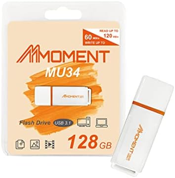 MMOMENT MU34 128GB USB 3.1 Флеш-Уред, Брзина На Читање До 120MB/s, Брзина На Пишување ДО 60MB/s, Погон На Палецот