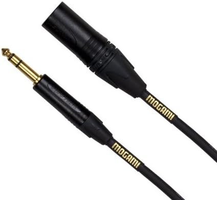 Избалансиран аудио адаптер Mogami Gold TRS-XLRM-20, 1/4 TRS машки приклучок до XLR-Male, златни контакти, директно конектори, 20 стапки