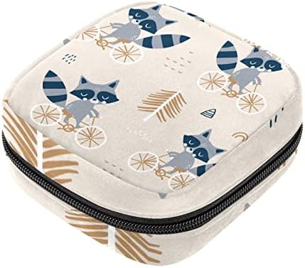 Сончоглед Ракун шема санитарна торба за складирање на салфетки за салфетка, преносен период, торбички торбички за период менструален