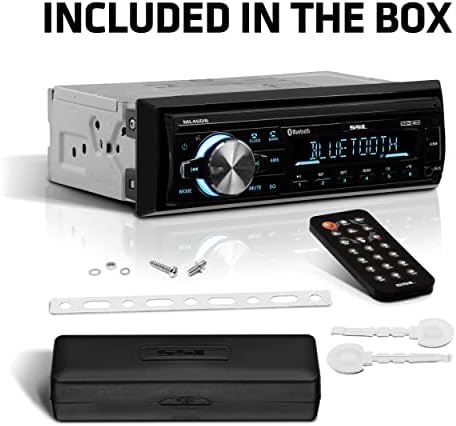 Лаборатории за звук бура ML46DB Audio Stereo System - Single DIN, Bluetooth Audio и Calling Head Unit, No CD плеер, USB, Aux