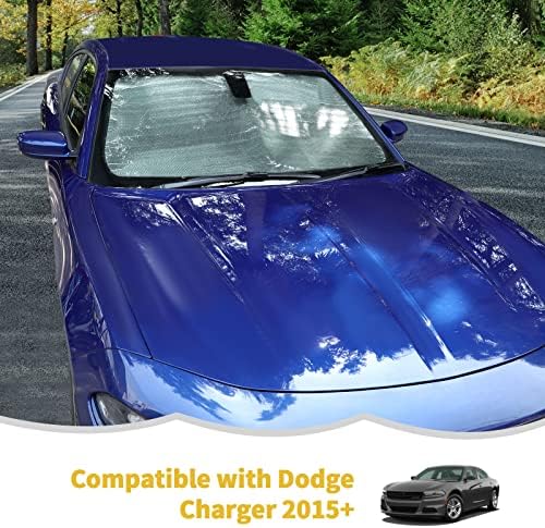 Whindshield Sunshade Sunshade Sunde Shade Heat Shield Window Sun Visor Mat for For Dodge Charger 2015 2017 2017 2018 2019 2020 2021