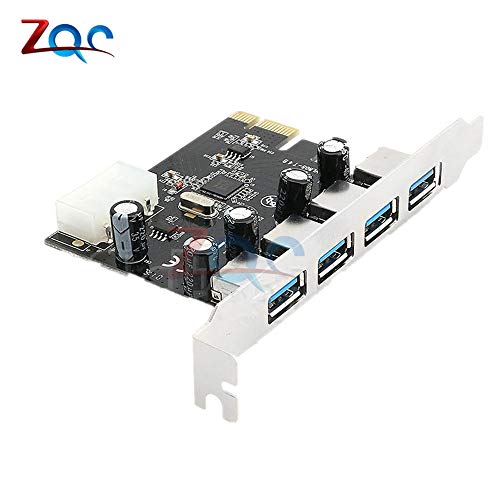 4 Порта PCI-E до USB 3.0 Hub PCI Express Aspransion Adapter Adapter 5 Gbps брзина за компоненти на десктоп компјутер