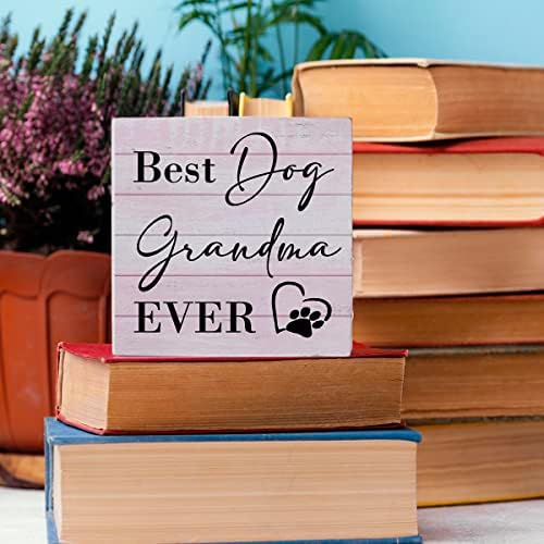 Куче Баба Подароци Биро Декор Дрвена Кутија Знак Смешни Баба Подароци За Љубителите На Кучиња Животни Рустикален Блок Од Дрво Плакета