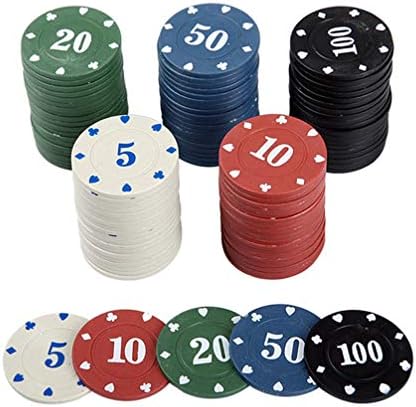 ToyVian магнетски играчки покер чипови сетови- 100 парчиња пластично броење на чипови со чипови со чипови броеви CDR