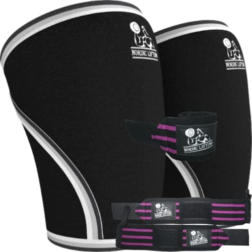 Нордиско Кревање Ракави За Колена Мал Црн Пакет со Обвивки за Зглоб 1п-Виолетова