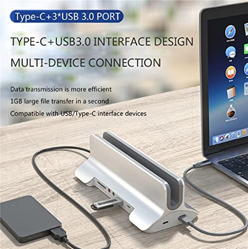 TJLSS 13-во-1 USB C Hub Laptop Stand Stand Docing Station HDMI-компатибилен 4K TF SD картички читач со PD полнење