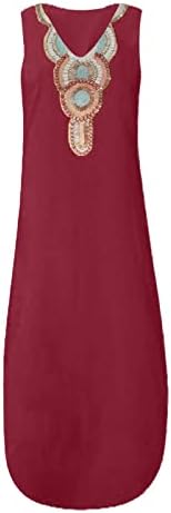 Плус Големина Црвени Фустани За Жени Со Облини, Етнички Отворен Фустан Од Предна Туника Тинејџерски Девојки Пролетен Колеџ Без Ракави