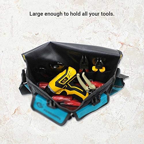 WDBBY Мултифункционална торба за складирање на алатки со една рамо со една рамона во водоотпорна и алатка за алатки за алатки отпорни