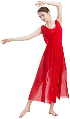 Современ танц фустан за жени лирски танц тул фустан чиста сала за фустани шифон проток на сплит замав фустан