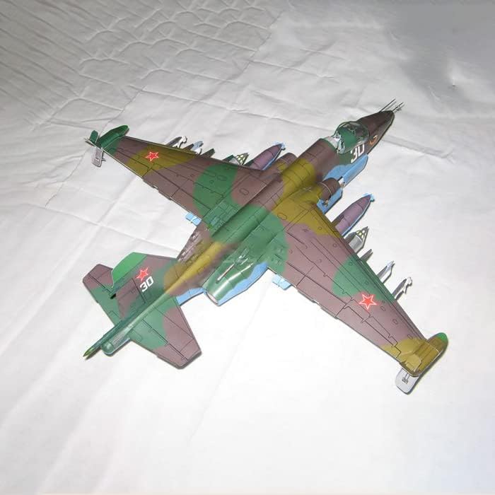Натефемин 1/33 Советски Сухои Су-25 напад Авион Авион Frogfoot Fighter Paper Aircraft Model Рачно изработен модел на приказ на