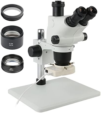 Комплет за додатоци за микроскоп Juiyu, 3.25x-130x 6,5x-65x Зум Тринокуларен микроскоп Стерео микроскоп микроскоп слајдови
