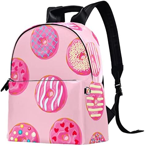 Tbouobt кожен ранец за патувања со лесен лаптоп лесен ранец за жени мажи, розови цветни цвеќиња пролет