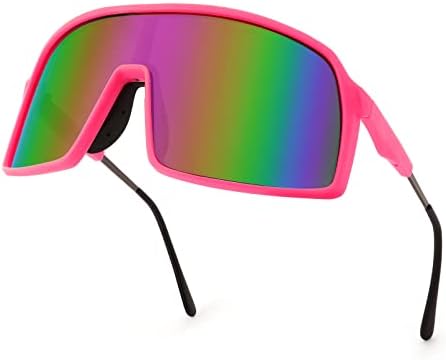 Луриј Преголеми Едно Парче Штит Спортски Очила За Сонце Мажи Жени Мода Трендовски Огледало Бејзбол Велосипедизам Очила На Отворено