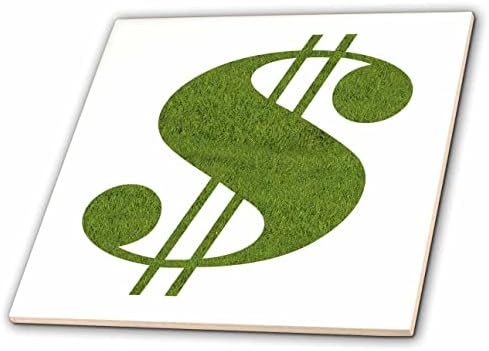 3дроуз Шерилсарт Долар Знаци-долар знак направен од слика на зелена трева-Плочки