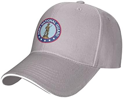 Лиичес Печат на бејзбол капа на Националната гарда на Армијата на Соединетите Држави за мажи, спортски патка јазици, прилагодлива каскета