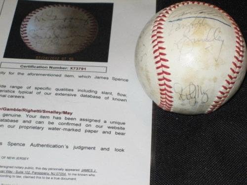 1982 година во Yorkујорк Јанкис потпиша автограм ОАЛ Бејзбол ЈСА ЛОА - Автограмирани бејзбол