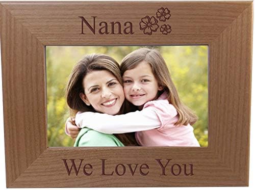 CustomGiftsNow NANA Ве сакаме - врежана таблета за дрво од дрво/рамка за сликање на слики