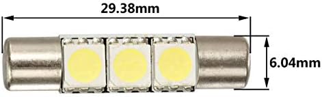 Делови 28мм 29мм 6614F Фестон LED сијалица бела, супер светла 6612F 6641 LED сијалица 6000k за Vanity Mirror Lights Sun visor Lights,