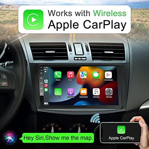 IYING Android Автомобил Стерео За Mazda 3 2010-2013 Безжичен CarPlay &засилувач; Безжичен Android Авто 8-Јадро 2GB+32GB AM/FM GPS