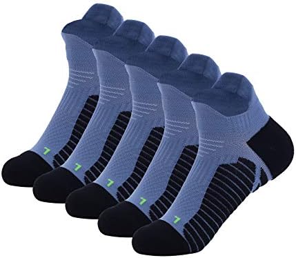 Поддршка за атлетски чорапи со атлетски чорапи за атлетски средства за ниско ниво на удобна перформанси за мажи и жени - 5 пара