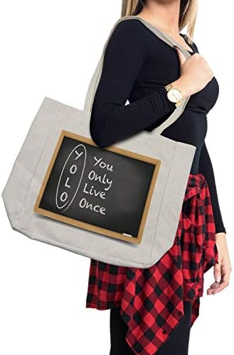 Амбесон Јоло торба за купување, скратено во позадина на таблата со тематска илустрација, еколошка торба за еднократна употреба
