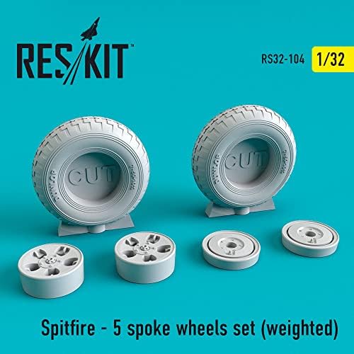 Reskit RS32-0104 - 1/32 Spitfire - 5 зборувани тркала поставени за авиони