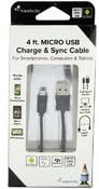 Cable Travelocity Black Micro USB Chable & Sync - пакет од 24